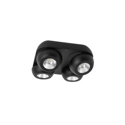 Sandy Black Aluminium LED 4x5 Watt 230 Volt 1600Lm 3000 IP20 L: 25 W: 25 H: 9 cm 9105103