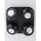 Sandy Black Aluminium LED 4x5 Watt 230 Volt 1600Lm 3000 IP20 L: 25 W: 25 H: 9 cm 9105103