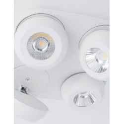Sandy White Aluminium LED 4x5 Watt 230 Volt 1600Lm 3000 IP20 L: 25 W: 25 H: 9 cm  9105203