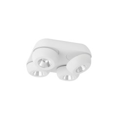 Sandy White Aluminium LED 4x5 Watt 230 Volt 1600Lm 3000 IP20 L: 25 W: 25 H: 9 cm  9105203