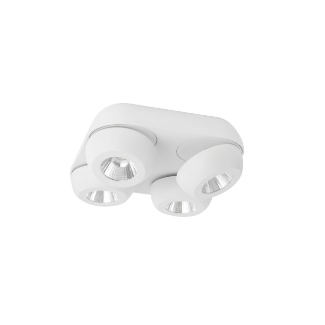 Sandy White Aluminium LED 4x5 Watt 230 Volt 1600Lm 3000 IP20 L: 25 W: 25 H: 9 cm  9105203