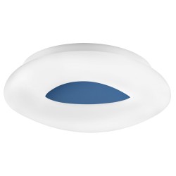 Blue Aluminium & Acrylic LED 38 Watt 230 Volt 2280Lm 3000 IP20 D: 45 H: 9.5 cm 9106243