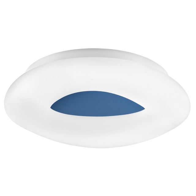 Blue Aluminium & Acrylic LED 38 Watt 230 Volt 2280Lm 3000 IP20 D: 45 H: 9.5 cm 9106243
