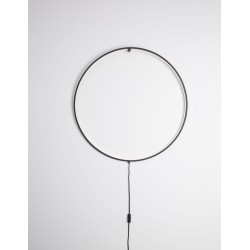 Sandy Black Aluminium & Acrylic Black Fabric Wire LED 18 Watt 230 Volt 950Lm 3000 IP20 D: 45 W: 2 cm 9108312
