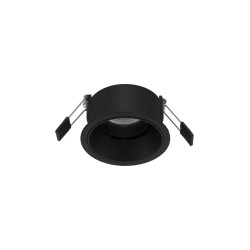 Black Aluminium LED GU10 1x10 Watt IP20 230 Volt Bulb Excluded D: 9 H: 4.9 cm Cut Out: 7.5 cm