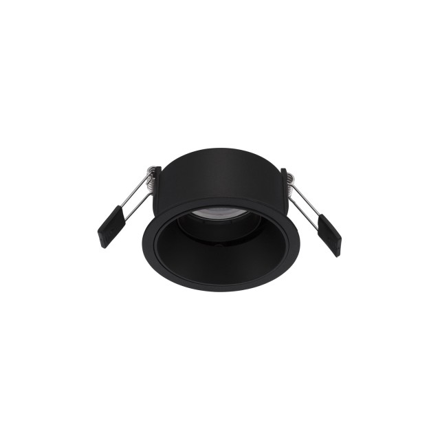 Black Aluminium LED GU10 1x10 Watt IP20 230 Volt Bulb Excluded D: 9 H: 4.9 cm Cut Out: 7.5 cm
