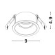 Black Aluminium LED GU10 1x10 Watt IP20 230 Volt Bulb Excluded D: 9 H: 4.9 cm Cut Out: 7.5 cm