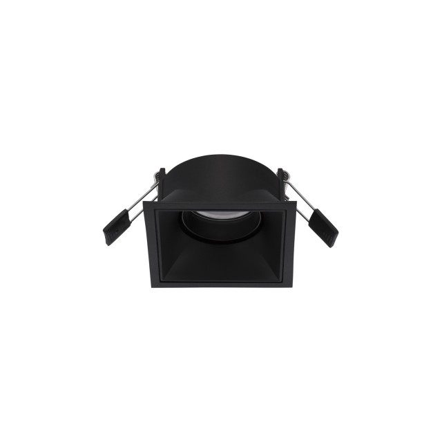 Black Aluminium LED GU10 1x10 Watt IP20 230 Volt Bulb Excluded D: 9 W: 9 H: 5 cm Cut Out: 8.2 cm