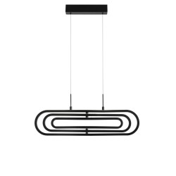 Matt Black Aluminium & Acrylic LED 50 Watt 230 Volt 3500Lm 3000 IP20 L: 64 W: 44 H1: 25.8 H2: 120 cm 9110351
