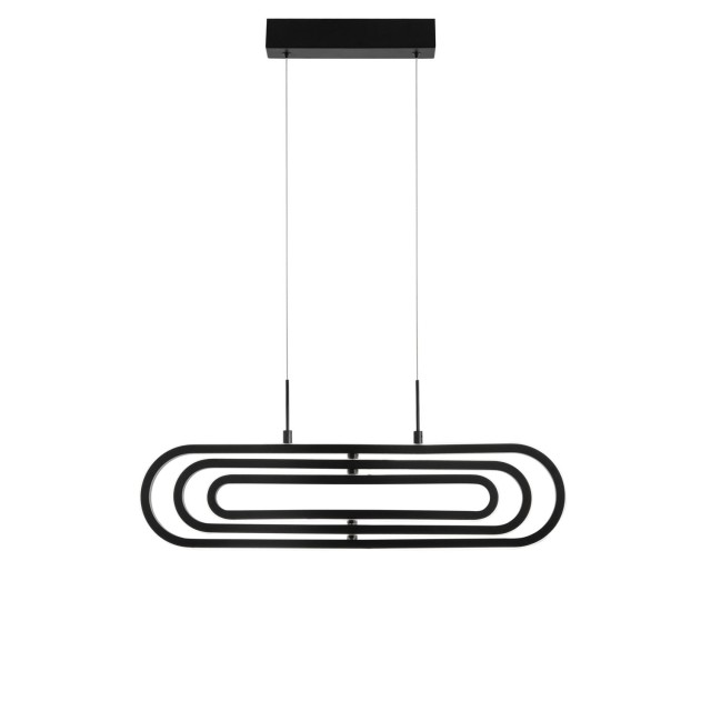 Matt Black Aluminium & Acrylic LED 50 Watt 230 Volt 3500Lm 3000 IP20 L: 64 W: 44 H1: 25.8 H2: 120 cm 9110351