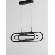 Matt Black Aluminium & Acrylic LED 50 Watt 230 Volt 3500Lm 3000 IP20 L: 64 W: 44 H1: 25.8 H2: 120 cm 9110351