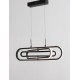 Matt Black Aluminium & Acrylic LED 50 Watt 230 Volt 3500Lm 3000 IP20 L: 64 W: 44 H1: 25.8 H2: 120 cm 9110351