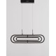 Matt Black Aluminium & Acrylic LED 50 Watt 230 Volt 3500Lm 3000 IP20 L: 64 W: 44 H1: 25.8 H2: 120 cm 9110351