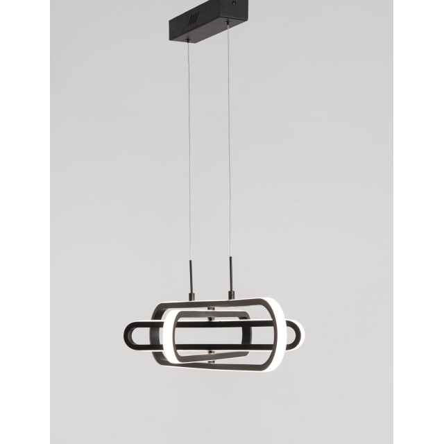 Matt Black Aluminium & Acrylic LED 50 Watt 230 Volt 3500Lm 3000 IP20 L: 64 W: 44 H1: 25.8 H2: 120 cm 9110351