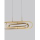 Gold Aluminium & Acrylic LED 50 Watt 230 Volt 3500Lm 3000 IP20 L: 64 W: 44 H1: 25.8 H2: 120 cm 9110352