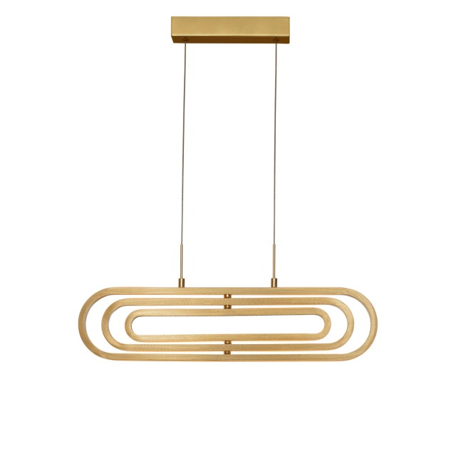 Gold Aluminium & Acrylic LED 50 Watt 230 Volt 3500Lm 3000 IP20 L: 64 W: 44 H1: 25.8 H2: 120 cm 9110352