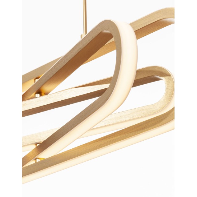 Gold Aluminium & Acrylic LED 50 Watt 230 Volt 3500Lm 3000 IP20 L: 64 W: 44 H1: 25.8 H2: 120 cm 9110352