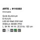 Gold Aluminium & Acrylic LED 50 Watt 230 Volt 3500Lm 3000 IP20 L: 64 W: 44 H1: 25.8 H2: 120 cm 9110352
