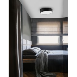 Sandy Black Aluminium Matt White Acrylic Diffuser LED 60 Watt 230 Volt 4280Lm 3000 IP20 D: 50 H: 12 cm 9111361