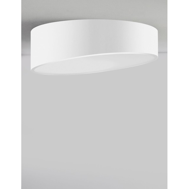 Sandy White Aluminium Matt White Acrylic Diffuser LED 60 Watt 230 Volt 4280Lm 3000 IP20 D: 50 H: 12 cm 9111362