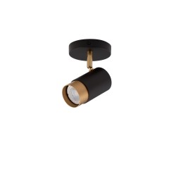 Sandy black & Gold Aluminium LED GU10 1x10 Watt IP20 220-240 Volt Bulb Excluded D: 5.4 H: 14 cm 9111432