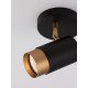 Sandy black & Gold Aluminium LED GU10 1x10 Watt IP20 220-240 Volt Bulb Excluded D: 5.4 H: 14 cm 9111432