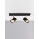 Sandy black & Gold Aluminium LED GU10 2x10 Watt IP20 220-240 Volt Bulb Excluded L: 35 W: 6 H: 14 cm 9111434