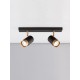 Sandy black & Gold Aluminium LED GU10 2x10 Watt IP20 220-240 Volt Bulb Excluded L: 35 W: 6 H: 14 cm 9111434