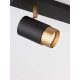 Sandy black & Gold Aluminium LED GU10 2x10 Watt IP20 220-240 Volt Bulb Excluded L: 35 W: 6 H: 14 cm 9111434