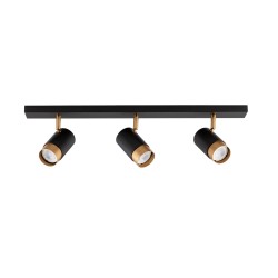 Sandy black & Gold Aluminium LED GU10 3x10 Watt IP20 220-240 Volt Bulb Excluded L: 60 W: 6 H: 14 cm 9111435