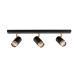 Sandy black & Gold Aluminium LED GU10 3x10 Watt IP20 220-240 Volt Bulb Excluded L: 60 W: 6 H: 14 cm 9111435