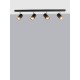 Sandy black & Gold Aluminium LED GU10 4x10 Watt IP20 220-240 Volt Bulb Excluded L: 80 W: 6 H: 14 cm 9111436