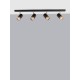 Sandy black & Gold Aluminium LED GU10 4x10 Watt IP20 220-240 Volt Bulb Excluded L: 80 W: 6 H: 14 cm 9111436