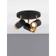 Sandy black & Gold Aluminium LED GU10 3x10 Watt IP20 220-240 Volt Bulb Excluded D: 22 H: 14 cm 9111438