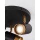 Sandy black & Gold Aluminium LED GU10 3x10 Watt IP20 220-240 Volt Bulb Excluded D: 22 H: 14 cm 9111438