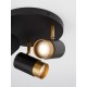 Sandy black & Gold Aluminium LED GU10 3x10 Watt IP20 220-240 Volt Bulb Excluded D: 22 H: 14 cm 9111438