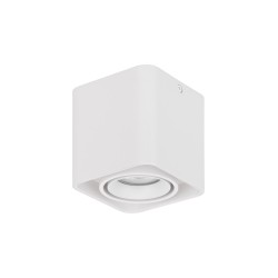 White Aluminium LED GU10 1x10 Watt IP20 230 Volt Bulb Excluded L: 11 W: 11 H: 10 cm
