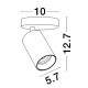 Black base & Chrome Aluminium LED GU10 1x10 Watt IP20 230 Volt Bulb Excluded 5.7 D: 5.7 H: 12.7 cm