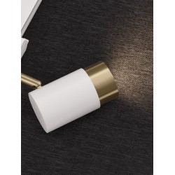 White & Gold Aluminium LED GU10 1x10 Watt Adaptor 4 Wires 230 Volt IP20 Bulb Excluded D1: 5.4 D2: 5.9 W: 10.8 H: 13 cm