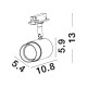White & Gold Aluminium LED GU10 1x10 Watt Adaptor 4 Wires 230 Volt IP20 Bulb Excluded D1: 5.4 D2: 5.9 W: 10.8 H: 13 cm