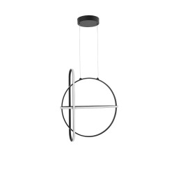 Matt Black Aluminium & Acrylic LED 48.6 Watt 230 Volt 3360Lm 3000 IP20 D: 52 W: 16 H1: 61 H2: 120 cm 9114861