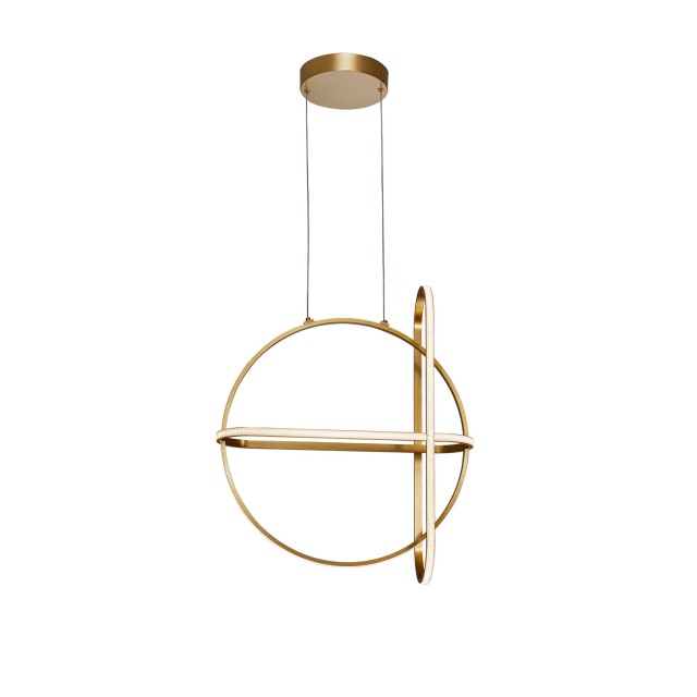 Gold Aluminium & Acrylic LED 48.6 Watt 230 Volt 3360Lm 3000 IP20 D: 52 W: 16 H1: 61 H2: 120 cm 9114862