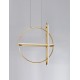 Gold Aluminium & Acrylic LED 48.6 Watt 230 Volt 3360Lm 3000 IP20 D: 52 W: 16 H1: 61 H2: 120 cm 9114862