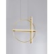 Gold Aluminium & Acrylic LED 48.6 Watt 230 Volt 3360Lm 3000 IP20 D: 52 W: 16 H1: 61 H2: 120 cm 9114862