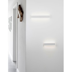 Sandy White Aluminium & Acrylic LED 2x8 Watt 230 Volt 1056Lm 3000 IP20 L: 30.4 W: 11.8 H: 11.8 cm 9115908