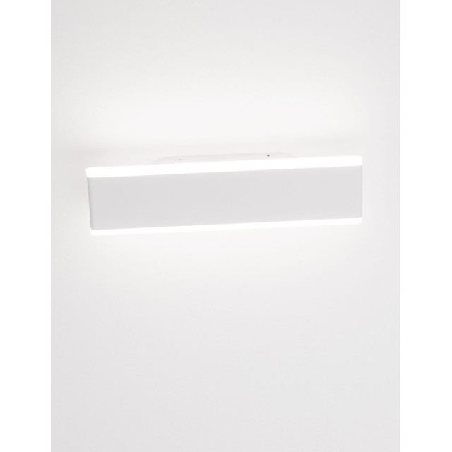 Sandy White Aluminium & Acrylic LED 2x8 Watt 230 Volt 1056Lm 3000 IP20 L: 30.4 W: 11.8 H: 11.8 cm 9115908