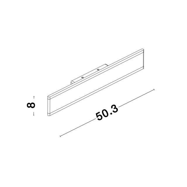 Sandy White Aluminium & Acrylic LED 2x12 Watt 230 Volt 1823Lm 3000 IP20 L: 50.3 W: 8 H: 4.7 cm 9115912