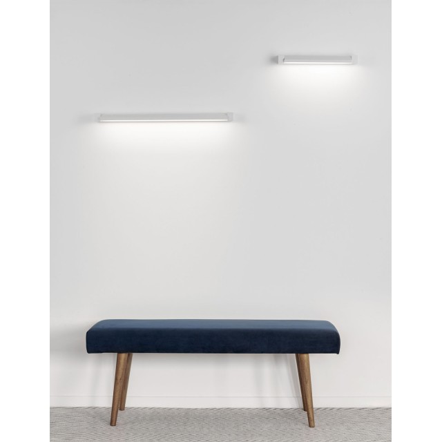 Sandy White Aluminium & Acrylic LED 12 Watt 230 Volt Lm 3000 IP20 L: 40 W: 9 H: 4.2 cm 9117312