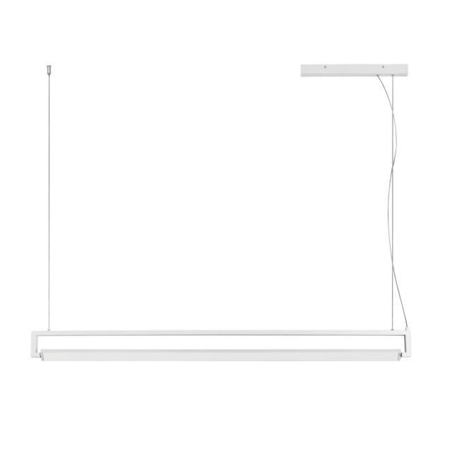 Sandy White Aluminium & Acrylic Rotating LED 38 Watt 230 Volt 1460Lm 3000 IP20 L: 130 W: 4.2 H: 150 cm 9117338