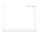 Sandy White Aluminium & Acrylic Rotating LED 38 Watt 230 Volt 1460Lm 3000 IP20 L: 130 W: 4.2 H: 150 cm 9117338